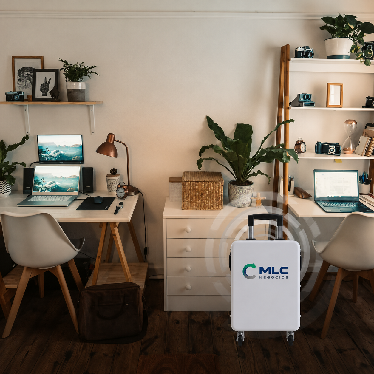 Equipamento MLC Negócios em ambiente corporativo